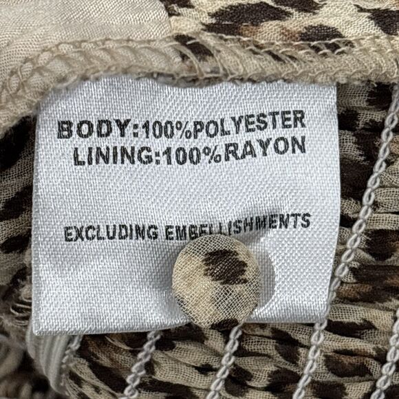 Petal & Pup Top Size 4 Cropped Leopard Print Balloon Sleeve Festival NEW - Picture 10 of 11